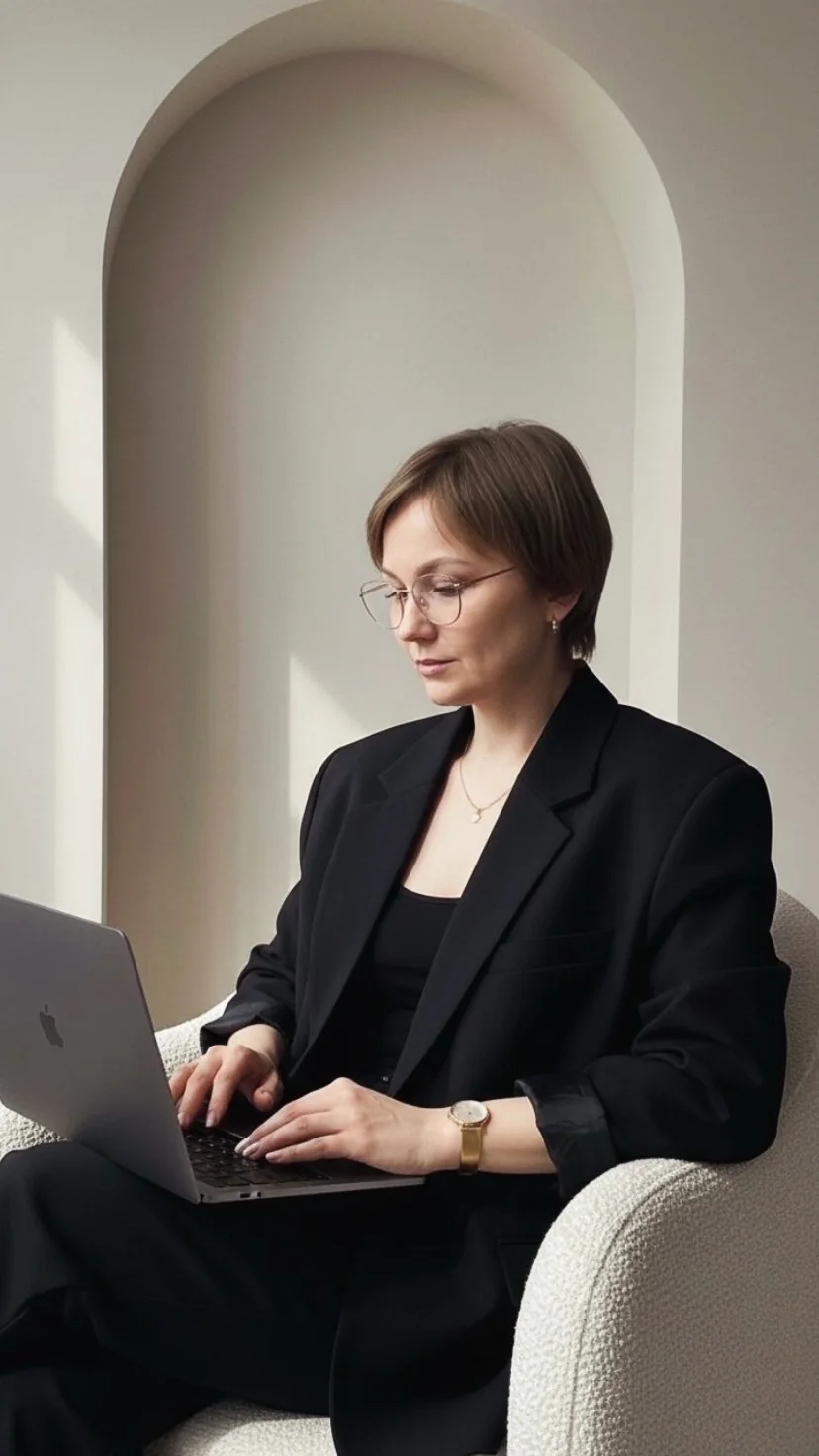 Юлия Чиканова за работой